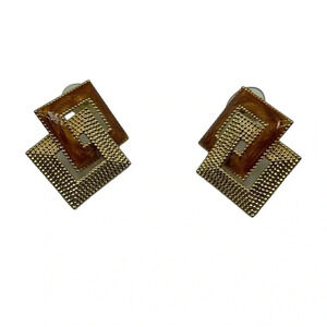Women’s Vintage Gold and Brown Tone Earrings